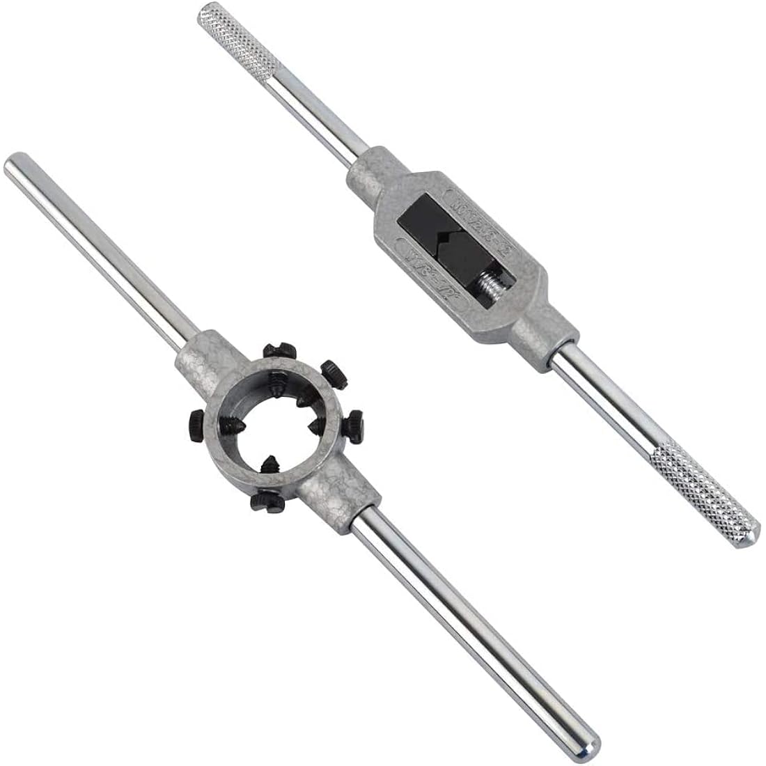 Gunpla 32 Pieces Tap and Dies Set Tungsten Heavy Duty Alloy Steel Metric Screw Threads Cutting Tools Taper Drill Threading Kit with Storage Case