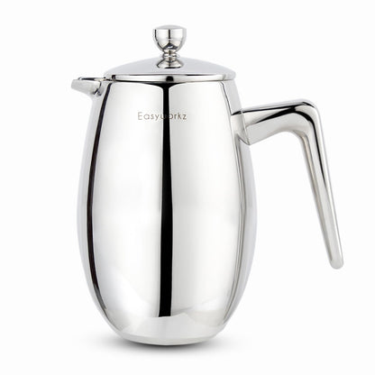 Easyworkz Nando Double Wall French Press Coffee Maker 1000ml Stainless Steel Insulated Thermal Cafetiere