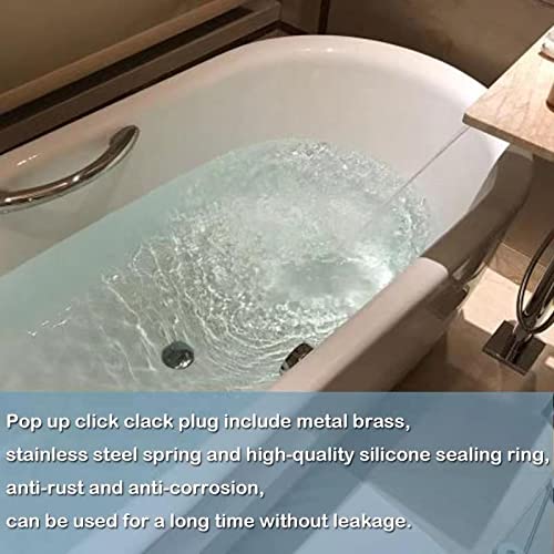 Bathroom Push Pop-Up Click Clack Plug Stopper, 66mm Push Sink Drain Plug Pop-up Stopper, Pop Up Sink Plug for Kitchen Bathroom Washbasin Bath