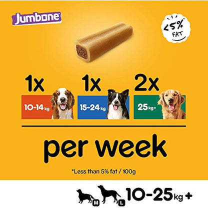 Pedigree Jumbone - Medium Adult Dog Treats with Beef and Poultry Flavour, 24 Chews 180 g
