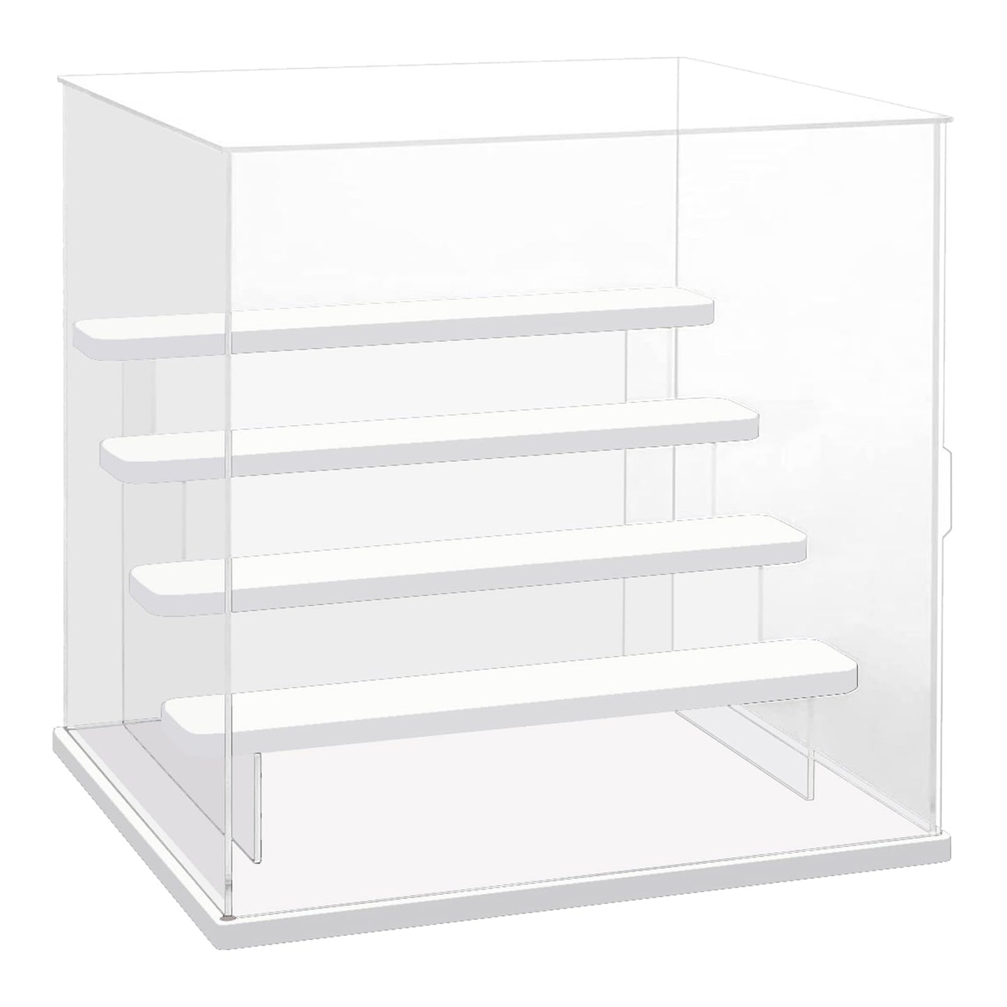 Nynelly 5 Tier Clear Acrylic Display Case for Models, Mini Figures, Pop Mart, Labubu, Sonny Angel, Smiski - Assemble Dustproof Display Box with Door