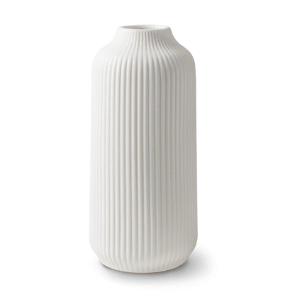 flature Ceramic Vases in Nordic Style, Modern Vase Deco for Pampas Grass, Boho Deco for Windowsill, Vases Set in White Matt, Flower Vase as Home