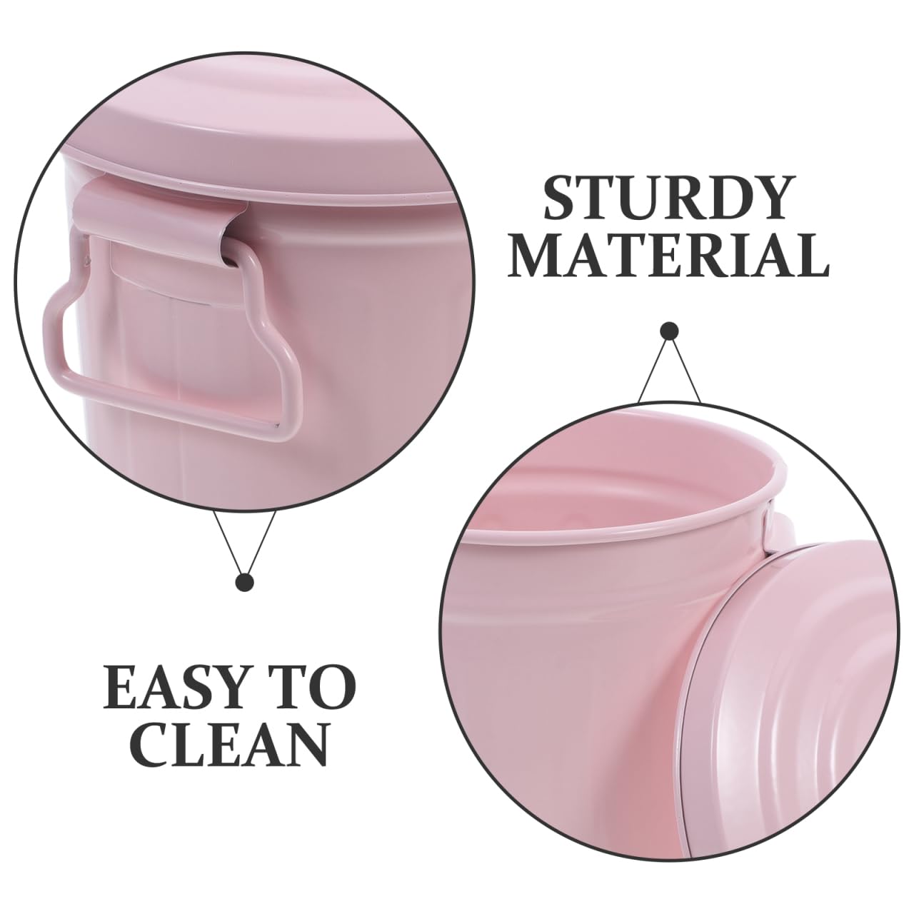 Vaguelly Mini Trash can with Lid Metal Desktop Bin for Desk Bathroom and Countertop Small Waste Basket for Office Organization Pen Holder for