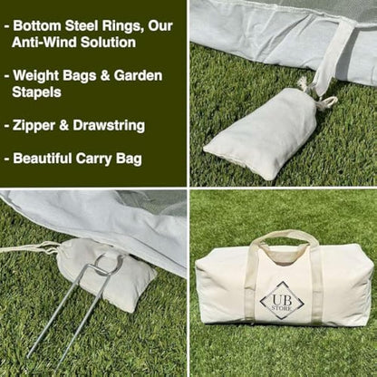 Mosquito Net for Umbrella 9.2 FT | Large Sizes & Fabric Designed for Outdoors | Insect House Screen Netting for Patio, Porch & Garden Terrace | Outside Canopy Bug & Fly Protection Enclosure