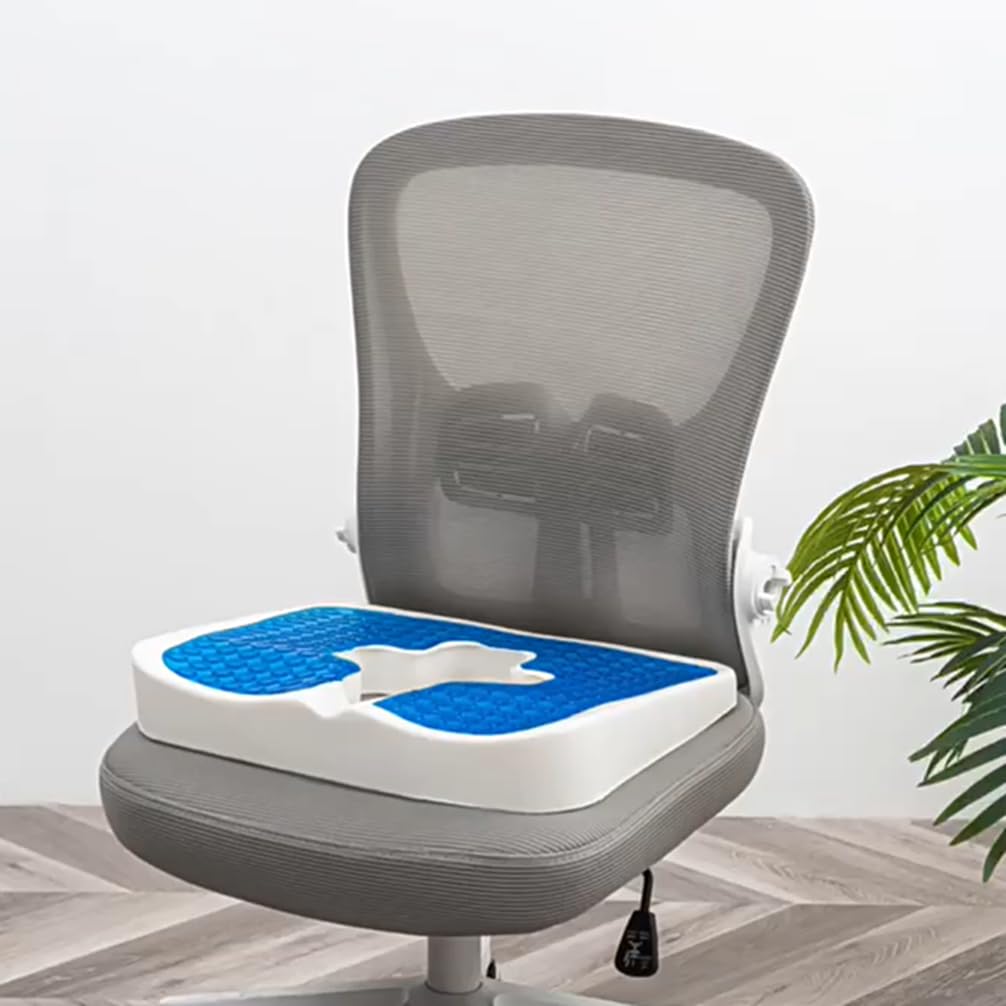 beolur Gel Circular Donut Cushions Chair Pad Memory Cotton Ice Silicone Technology Cushion avoids sores and Breathable for Office, Wheelchair, Sofa