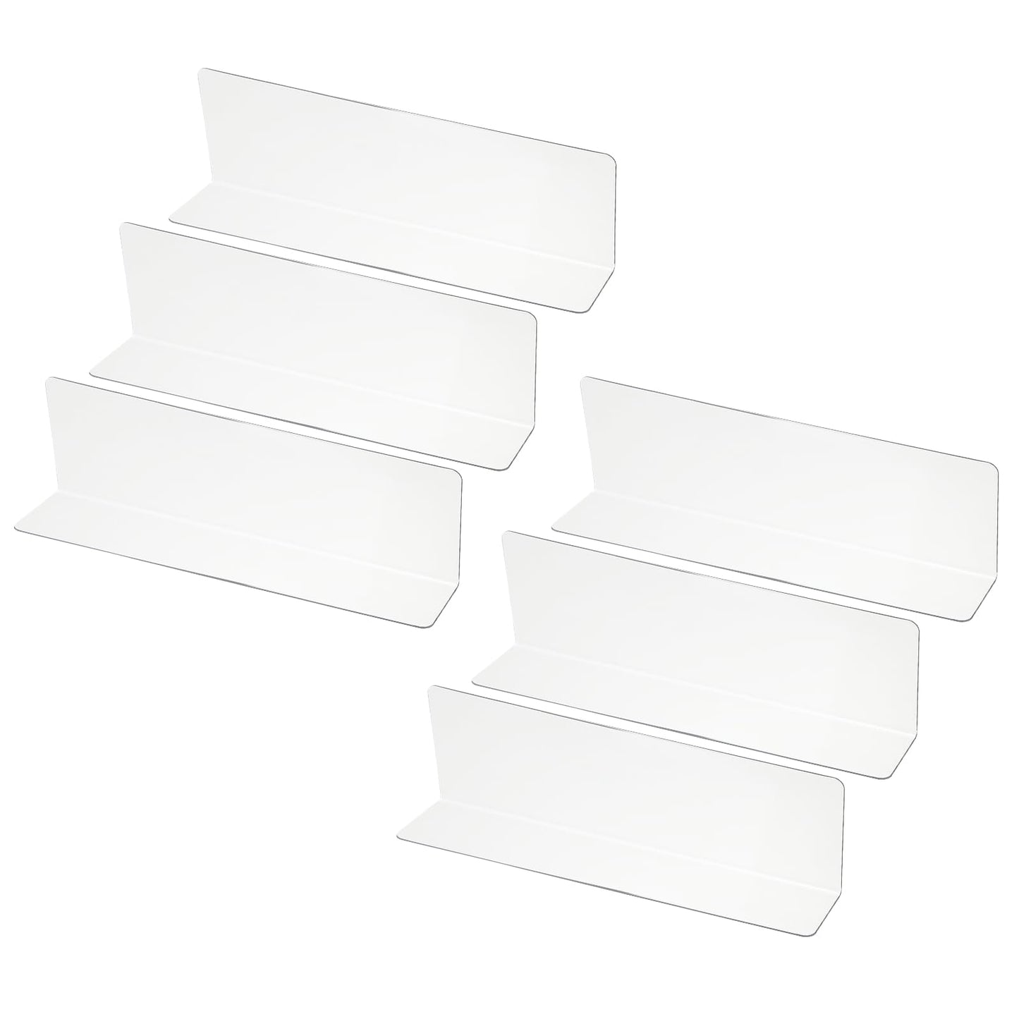 PATIKIL 6 Pack Shelf Dividers for Closet Organization, 200 x 30 x 60mm Acrylic Closets Separator Kitchen Cabinet Shelves Under Bed Blocker for