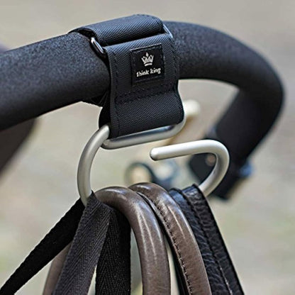 Jumbo Swirly Hook Black/ Gold Stroller Accessory