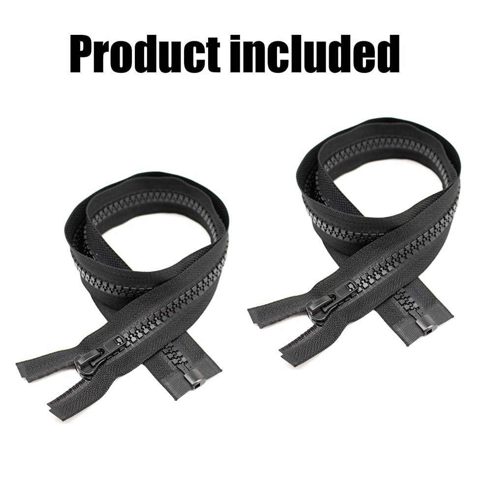 ByaHoGa Pack of 2 33 cm #10 Large Zip Plastic Separable (RZ)