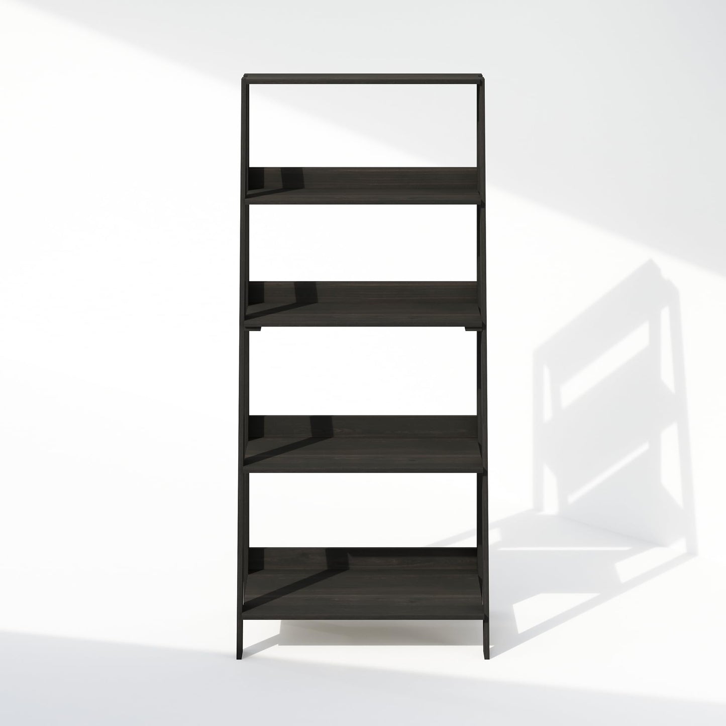 Furinno LADDER Shelf, 5-Tier Ladder Book Shelf, Bookcase, Storage Shelves, Storage Rack, for Organization and Storage, Living Room, Home Office