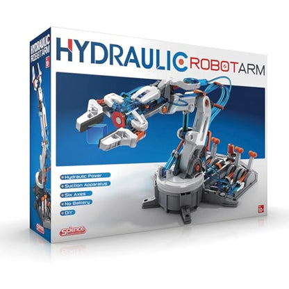 CONSTRUCT & CREATE Hydraulic Robot Arm DIY STEM Build Your Own Project Kit Set