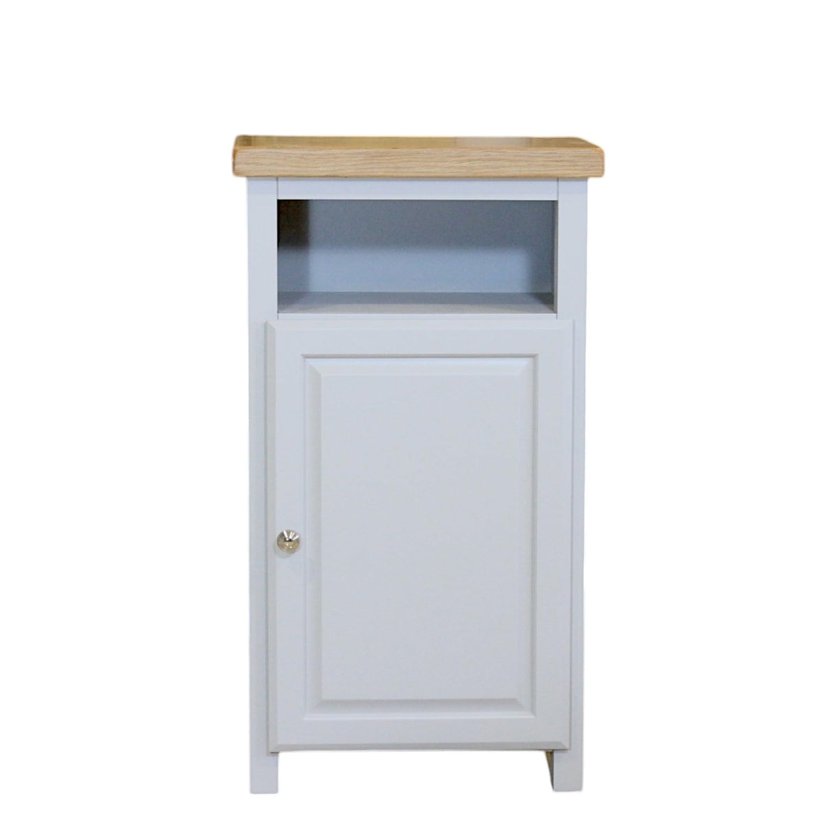 GROFurniture Cashmere Grey Slim Cabinet, Bathroom Storage Cabinet, Oak Painted Cupboard, Hallway Storage Unit, Storage Cupboard