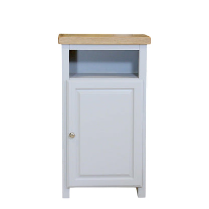 GROFurniture Cashmere Grey Slim Cabinet, Bathroom Storage Cabinet, Oak Painted Cupboard, Hallway Storage Unit, Storage Cupboard