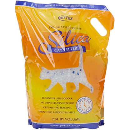 Pettex Silica Cat Litter Granules, 7.6L, clear
