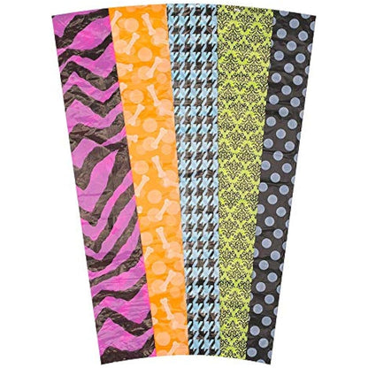 Bags On Board Dog Poo Bags | Strong, Leak Proof Dog Waste Bags | 140 Patterned Bags