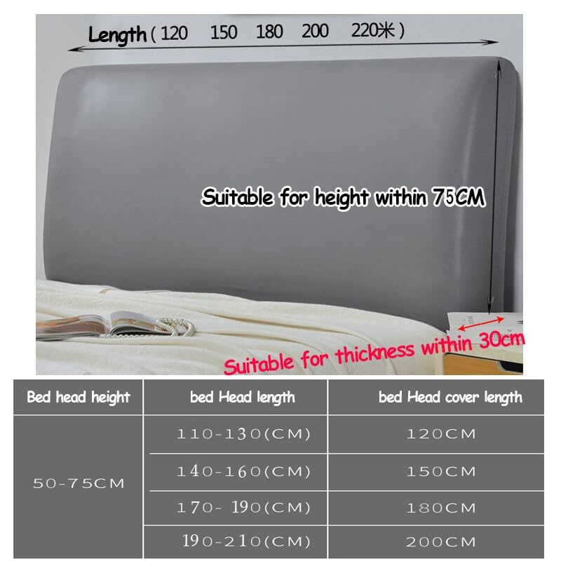 Bestenrose Headboard Cover for Double King Size Bed Waterproof Pu Cover