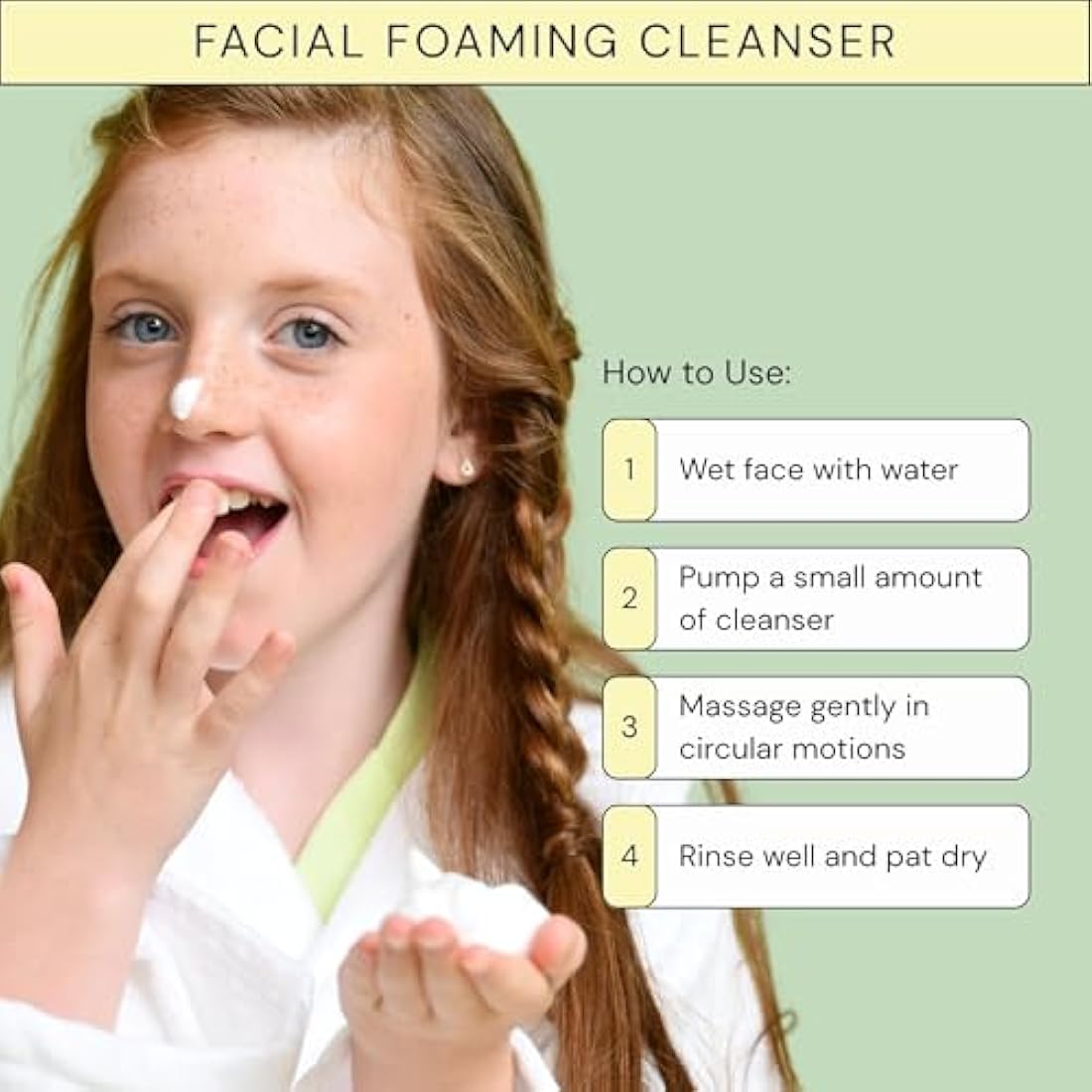 Lav Kids Moisturising Skincare Bundle- Foaming Facial Cleanser 100ml & Face Moisturiser 50ml, Dermatologically Tested, for Sensitive Skin