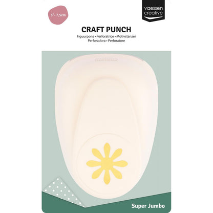 Vaessen Creative Craft Paper Punch - Daisy - 7,6 x 7,6 cm - Circle Cutter for Crafting and Card Making