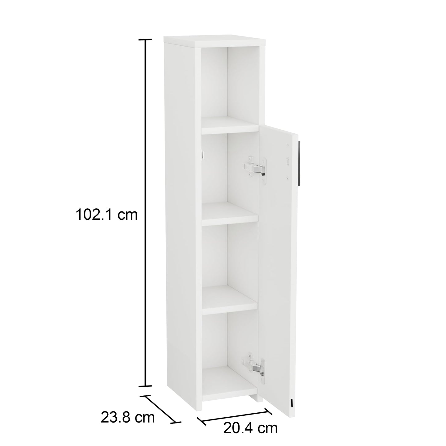 ComfortCove Slim Bathroom Cabinet, Tall Bathroom Cabinet, Gloss White