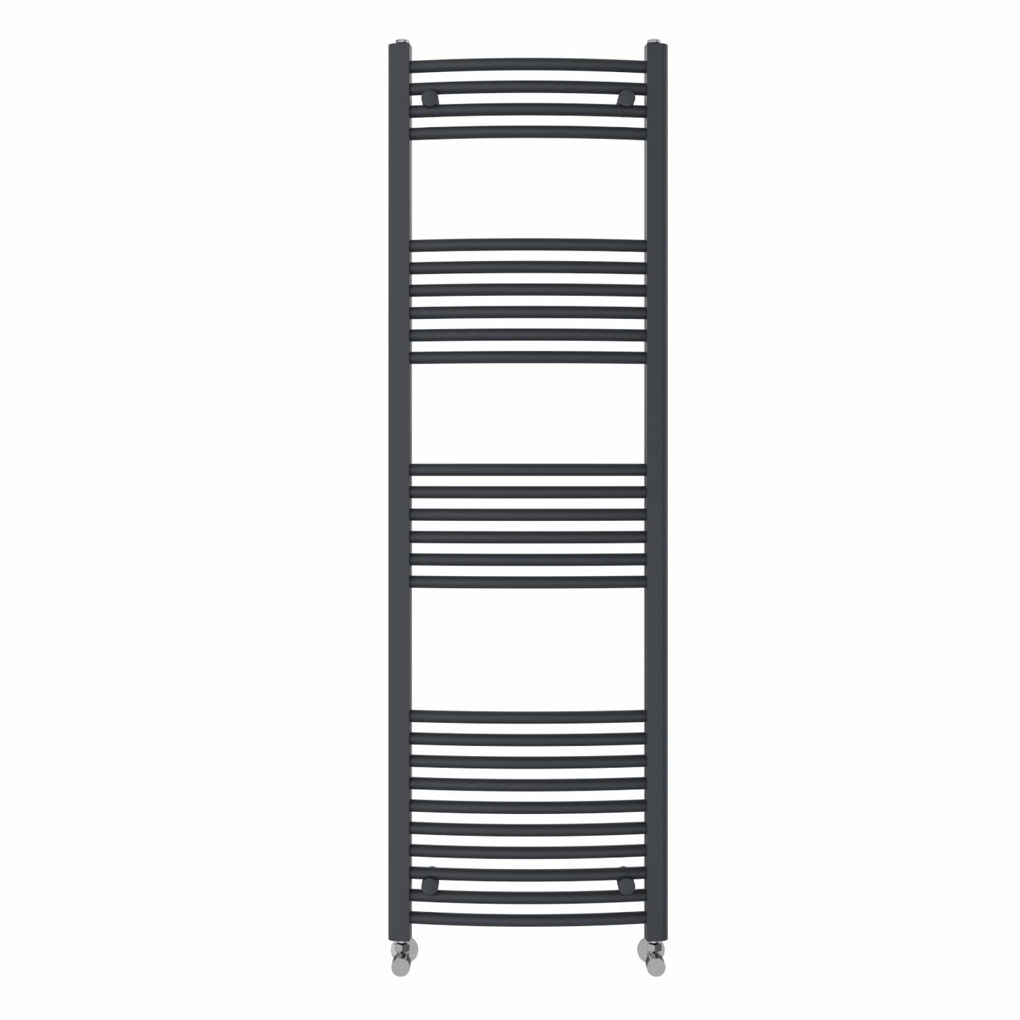 NRG Anthracite Heated Towel Rail Curved Designer Radiator - 1600×500mm