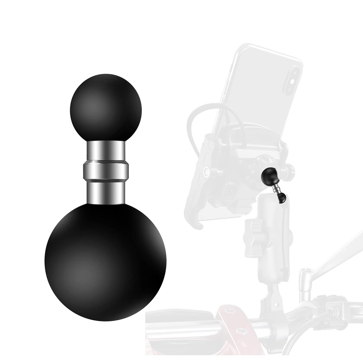VOANZO 1 Inch Ball To 17mm Ball Adapter Compatible With RAM Double Ball Base GPS Holder Suitable For Phone Holder Bicycle Motorcycle Phone Holder