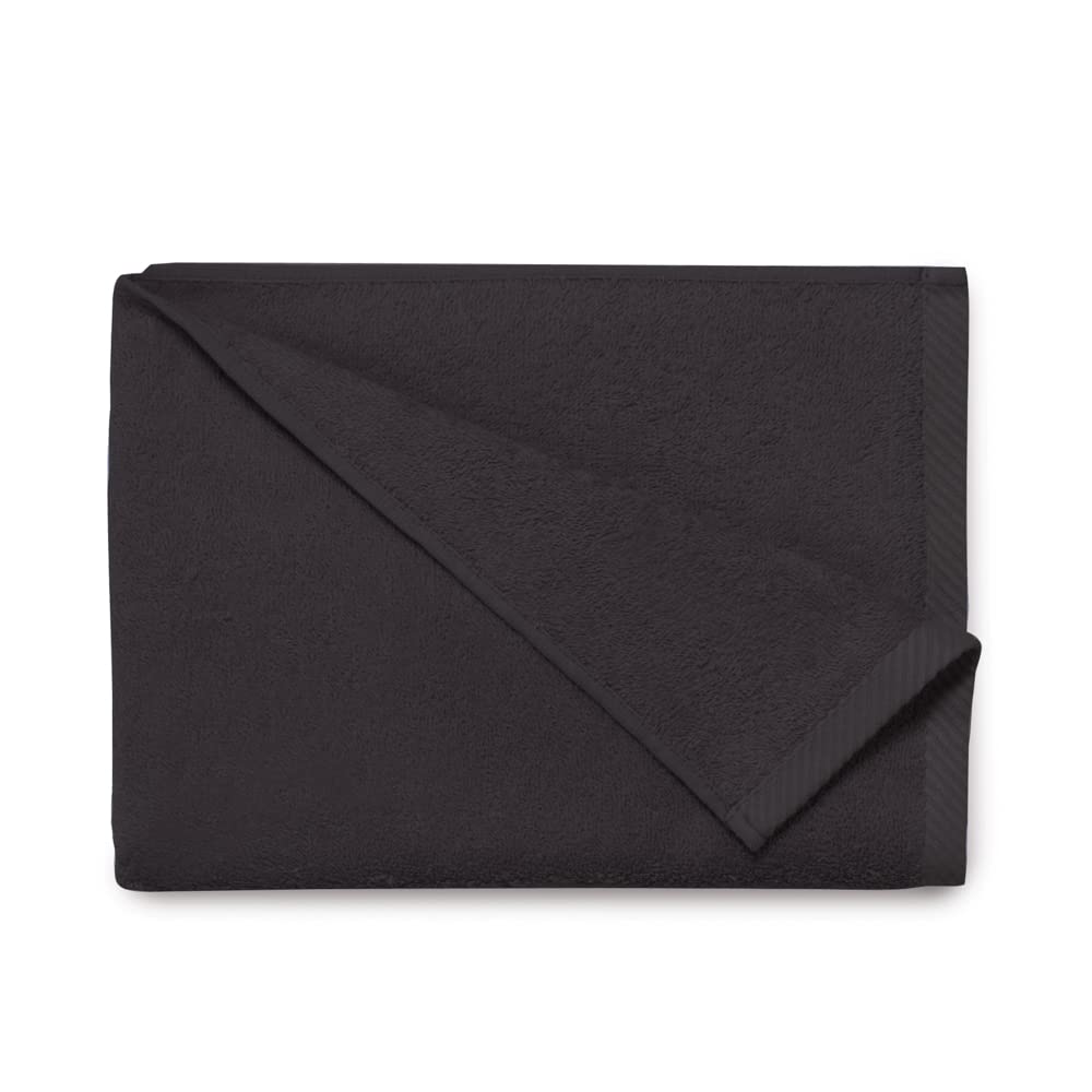 Top Towel - Plus - Bath Towels - 4 Face Towels or Bidet - 30x50cm - 100% Cotton - Black
