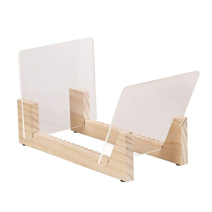 Tincogo Vinyl Record Storage Holder Record Stand Album Storage Display Stand-Store and Holds Up to 50 Albums,DVDs,or CDs-Solid Pine Wood with Crystal