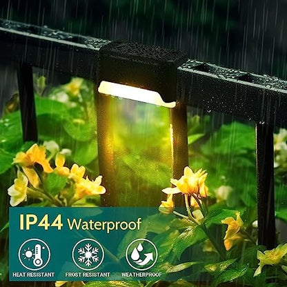 Solpex Solar Deck Lights, 20 Pack Solar Lights for Outdoor, Waterproof for Outdoor Stairs, Step, Fence, Yard, Patio, Pathway(Black Warm White)