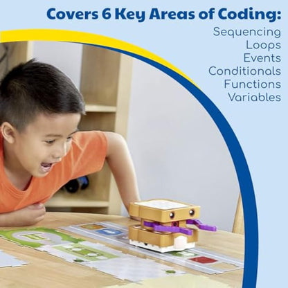 Thames & Kosmos Kids First Coding & Robotics, Kids Science Kit, Learning Resources for Coding and Physical Engineering, STEM Toys for Science Experiments, Age 4-8