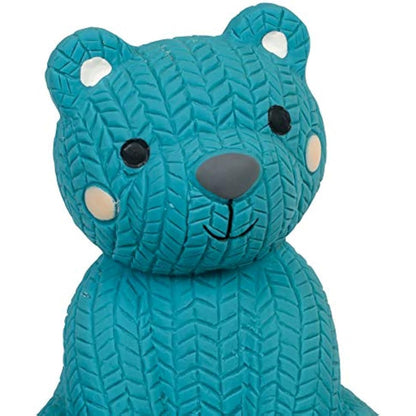 Petface Little Petface Teddy Bear Latex Chew Dog Toy, Blue (Pack of 1)