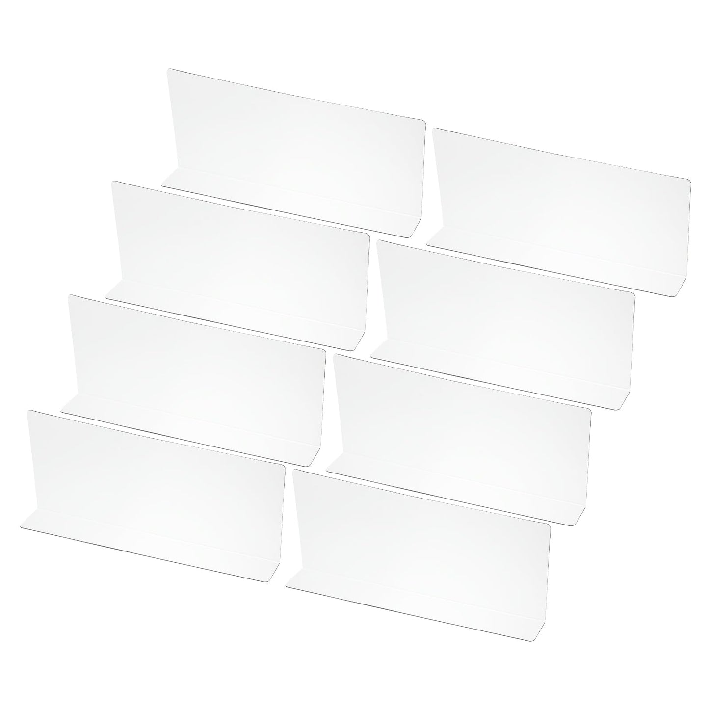 PATIKIL 8 Pack Shelf Dividers for Closet Organization, 11.1x1.6x4.8 Acrylic Closets Separator Kitchen Cabinet Shelves Under Bed Blocker for Bedroom