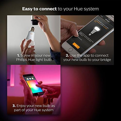 Philips Hue White and Colour Ambiance Mini Starter Kit [B22 Bayonet Cap] Includes 2 Smart LED Bulbs and a Hue Bridge, Compatible with Alexa, Google Assistant and Apple Homekit