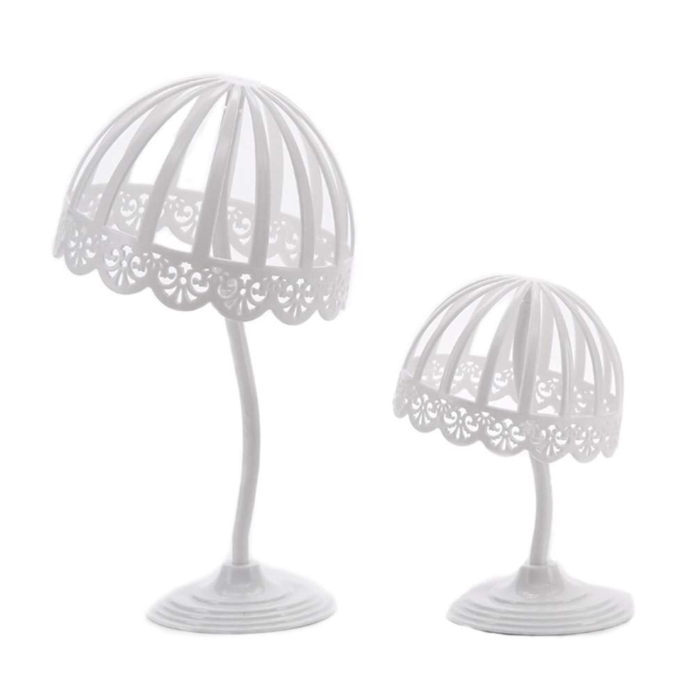 POFET 2 pcs Plastic Baby Hat Cap Storage Display Holder Hair Wigs Rack Shelf Stand