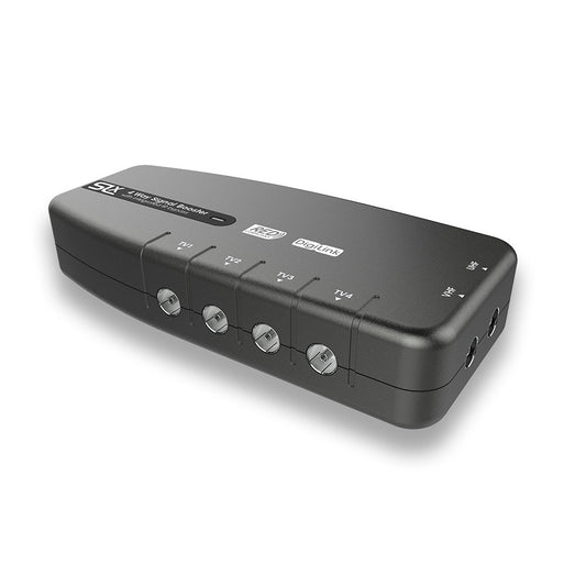 Signal Booster, SLx TV Amplifier Four Output 27820BMR - Improve Picture Quality And Channel Reception - Boost Your HD TV/FM/DAB Signal. 4 Way - For HD
