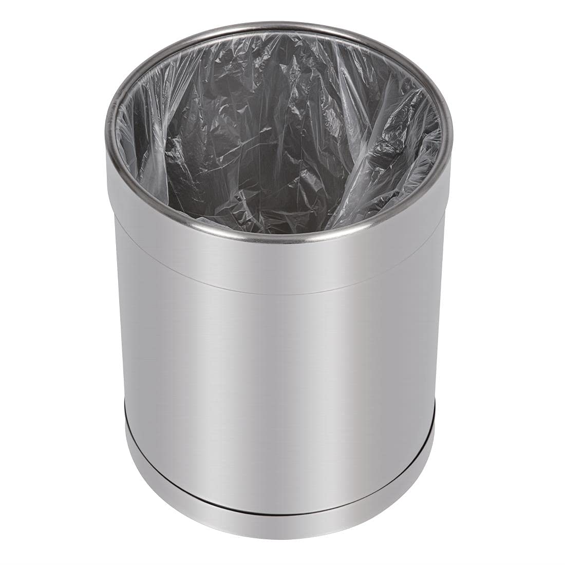 Bolero Commercial Round Stainless Steel Waste Paper Bin 10.2Ltr CF130