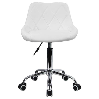 KKTONER Office Computer Desk Chair Mid Back PU Leather Height Adjustable Swivel Modern Task Chair Home Vanity Chair Drafting Work SPA Salon Stools