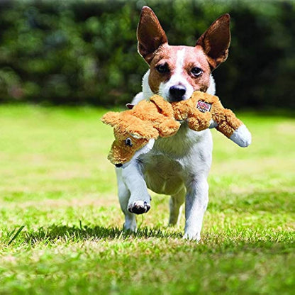 KONG - Scrunch Knots Fox - Internal Knotted Ropes and Minimal Stuffing for Less Mess - For Small/Medium Dogs