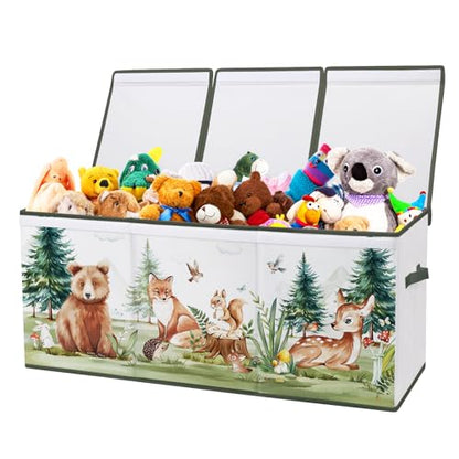 Decalsweet Extra Large Kids Toy Storage Box with Lid,Foldable Oxford Toy Storage Organizer Box for Boys Girls-963240cm-Lightweight Toy Chest with