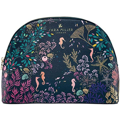 Sara Miller London Cosmetic Bag, Zip Pull toiletry, Wash Bag and Beauty Organiser, Vegan Leather, Large Size, Great for Gym or Holiday Essentials, Cruelty Friendly, Beauty Gift For Her