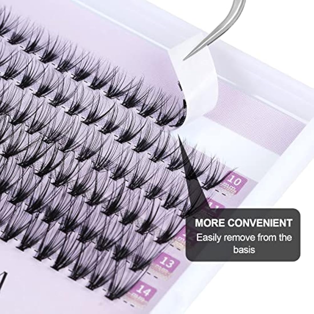 Cluster Eyelash 240pcs 40D 0.07 D Curl 9mm Cluster Eyelashes Extensions, Soft Individual Lashes Natural False Eyelashes Clusters DIY Eyelash Extension At Home (9mm, 40D-D-0.07)