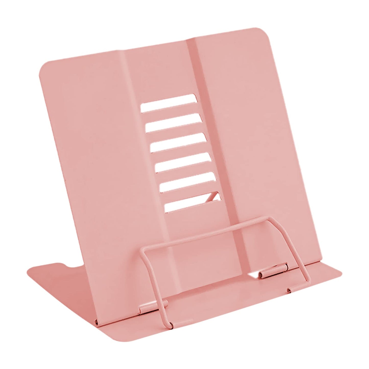 Book Stand, Multifunctional Metal Book Holder for Reading (Pink2)