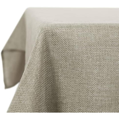 Deconovo Rectangle Water Resistant Table Cover Faux Linen Table Cloth for Outdoor 51x95in(130x240cm) Linen