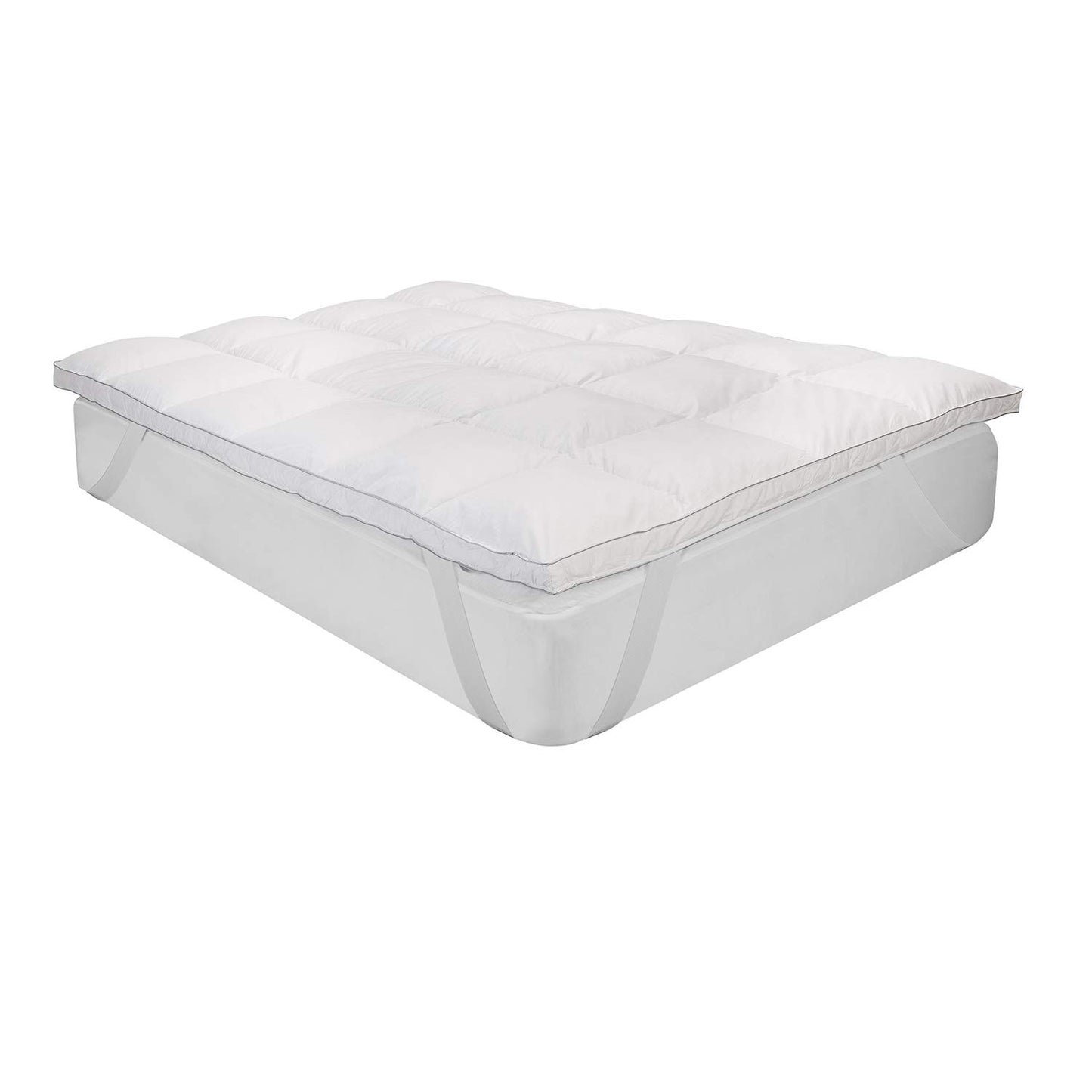 Classic blanc Topper/Mattress Topper Goose Down extramullido, Cotton Cama 135-135 x 190 cm white