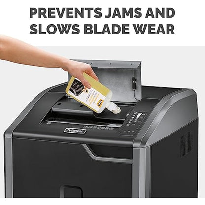 Fellowes Shredder Oil for Micro Cut and Cross Cut Paper Shredders, 355ml - Shredder Oil Lubricant