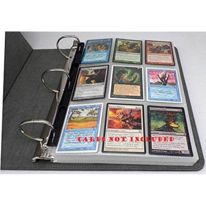 docsmagic.de 3-Ring Premium Album Black + 100 9-Pocket Premium Pages - PKM - YGO - MTG