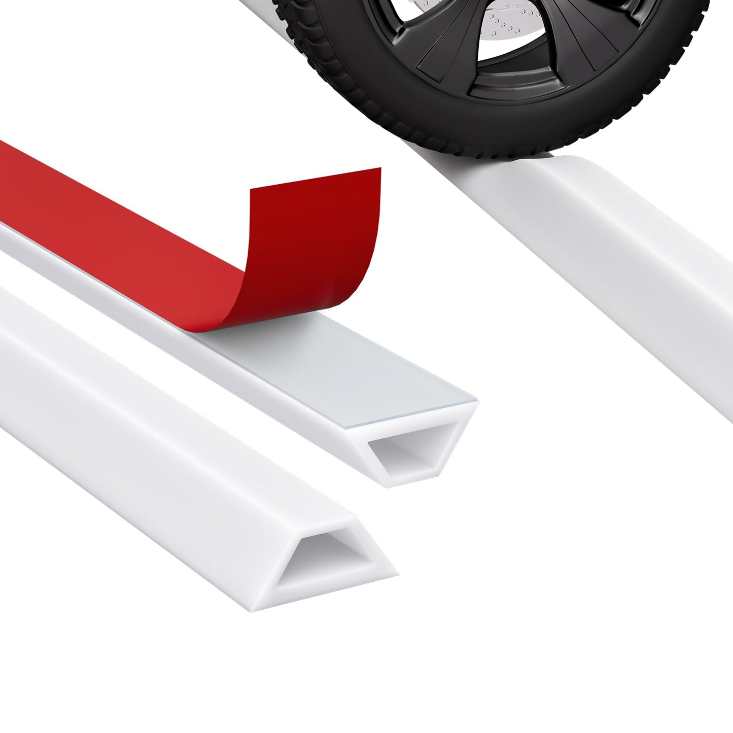 DLYYPLUS 98"/2.5M Collapsible Wet Room Floor Barrier Self-Adhesive Shower Threshold Water Dam Keeps Water Inside Threshold Dry and Wet Separation