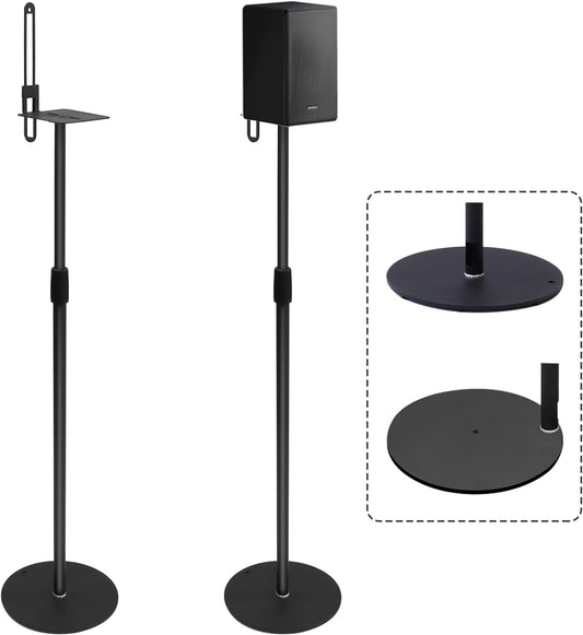 Speaker Stand Floor Pair 2Pack, Compatible with Samsung Sony, Height Adjustable 29in to 55in for Speakers up to 5kg/11lb, Speaker Stands with