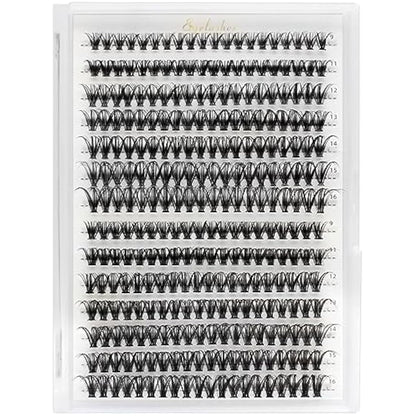 Bransfy False Eyelashes Clusters 280pcs DIY Eyelash Extension D Curl Long Individual Lashes Mixed Faux Mink Lash Clusters Extensions(30D+40D-0.07D 9-16mm)