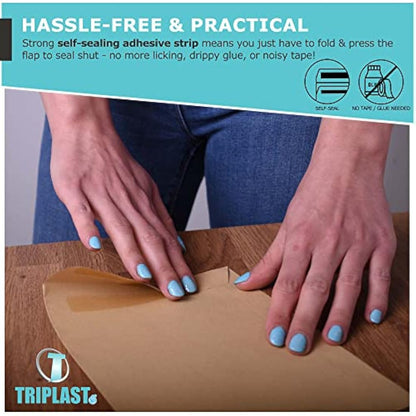 Triplast 250 x C5 Manilla Self Seal Security Envelopes (Size: 229x164mm) | Fully Opaque, Self Sealing & Printer Safe Mailing Paper Envelopes | Ideal for Everyday Home, Office & Commercial Use