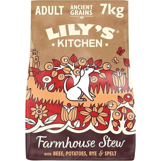 Lily’s Kitchen Made with Natural Ingredients Adult Dry Dog Food Beef Stew with Ancient Grains 7kg Bag