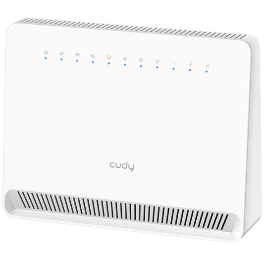 Cudy 4G LTE Advanced Cat 12 AX3000 Wi-Fi 6 WLAN Router with SIM Slot 1.2 Gbit/s 4G Speed, 3.0 Gbit/s WLAN Speed, 4 x 4 MIMO, OpenVPN, WireGuard,
